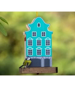 Dobar® Green Label Vogelfutterhaus Aasee, Blau, Ca. B19/H30/T19 Cm -Garten & Außenbereich 6689616 WE MO 002 DobarVogelfutterhausAasee