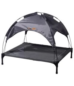 Dobar Petlife Outdoor-Hundeliege, Inkl. Sonnendach, Ca. B89,5/H86/T80 Cm