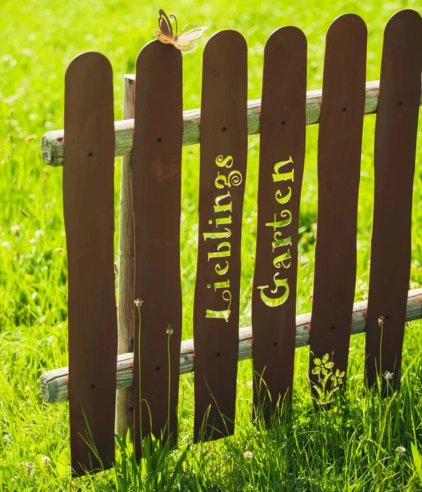 Ferrum Art Design Metall-Zaunlatte Lieblings, Ca. H90 Cm 2 Ferrum Art Design Metall-Zaunlatte Lieblings, Ca. H90 Cm – Bild 2