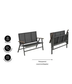 Dehner Klappbank Colmar, 2-Sitzer -Garten & Außenbereich 6701692 WE IG 001 DehnerKlappbankColmar2Sitzer