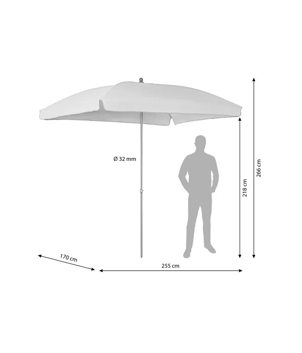 Dehner Sonnenschirm Keros, Rechteckig, Ca. B255/T170 Cm 7 Dehner Sonnenschirm Keros, Rechteckig, Ca. B255/T170 Cm – Bild 7