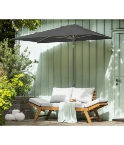 Dehner Balkonschirm Chios, Rechteckig, Ca. B210/T130 Cm -Garten & Außenbereich 6703243 WE MO 001 BalkonschirmChiosDunkelgrauNeu