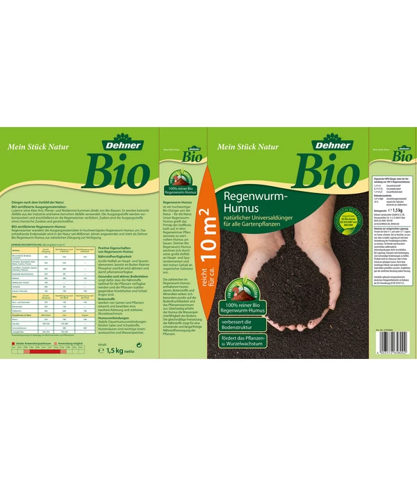 Dehner Bio Regenwurm-Humus, 1,5 Kg 2 Dehner Bio Regenwurm-Humus, 1,5 Kg – Bild 2