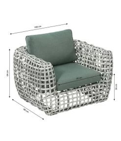 Dehner Flechtlounge Bali, 4-teilig -Garten & Außenbereich 6705305 6705321 WE BG 001 LoungeBaliSesselFinal