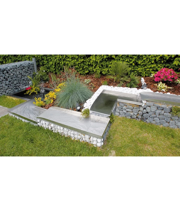 Ubbink Edelstahl-Bachlauf Wolga Startelement, Ca. B98/H4/T30 Cm 2 Ubbink Edelstahl-Bachlauf Wolga Startelement, Ca. B98/H4/T30 Cm – Bild 2