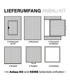 Montana Vogelvoliere Anbausatz Für Arkansas -Garten & Außenbereich 6811475 WE DE 002 NEU PPArkansasAnbauKitHellgrauHoehe194cm