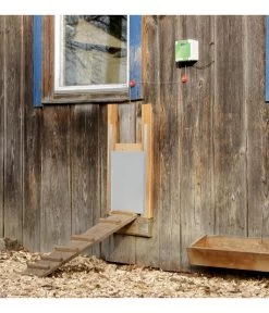 KERBL Hühnerstallzubehör Schiebetür -Garten & Außenbereich 6829923 WE M 001 KerblSetAutomatischeHuehnertuermitTuer220x330mm