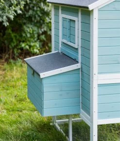 Dehner Hühnerstall Happy Farm Agata, Blau, Ca. B173,5/H149/T130,2 Cm -Garten & Außenbereich 6873392 WE DE 002 MQ Huehnerstallataisolierthellblau