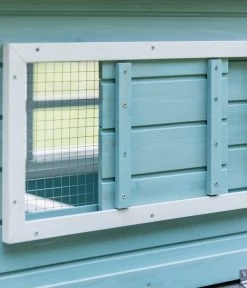 Dehner Hühnerstall Happy Farm Agata, Blau, Ca. B173,5/H149/T130,2 Cm -Garten & Außenbereich 6873392 WE DE 005 MQ Huehnerstallataisolierthellblau