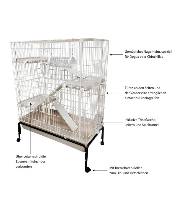 Dehner Lieblinge Nagerheim Alvin, Ca. B101/H129/T51 Cm 3 Dehner Lieblinge Nagerheim Alvin, Ca. B101/H129/T51 Cm – Bild 3