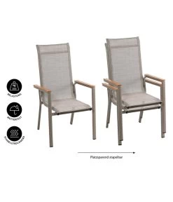 Dehner Stapelstuhl Cleveland, Hellbraun -Garten & Außenbereich 6894083 WE IG 001 StapelstuhlCleveland