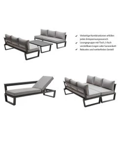 Dehner Liegenset Bellevue, 3-teilig -Garten & Außenbereich 6894182 WE IG 001 DehnerLiegensetBellevue