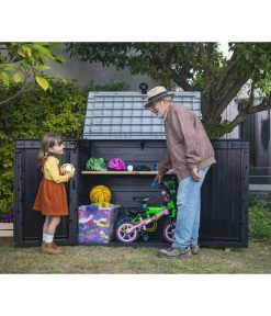 Keter Aufbewahrungsbox Store It Midi, Schwarz, 880 Liter, Ca. B132/H113,5/T71,5 Cm -Garten & Außenbereich 6894893 WE MO 005 KeterMuelltonnenbox