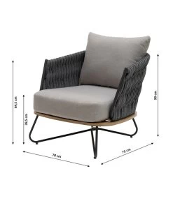 Dehner Gartenlounge Monte Carlo, 4-teilig -Garten & Außenbereich 6895346 WE BG 002 LoungeMonteCarlo