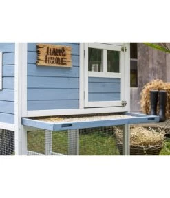 Dehner XXL Nagerheim Happy Home Funny, Hellblau, Ca. B170/H120/T99 Cm -Garten & Außenbereich 6896997 WE DE 005 DehnerMarkenqualitaetKaninchenstallFlocke