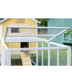 Dehner Hühnerstall Happy Farm Miami, Gelb, Ca. B337/H158,5/T145,8 Cm -Garten & Außenbereich 6897169 WE DE 002 DehnerMarkenqualitaetHuehnerstallMiami