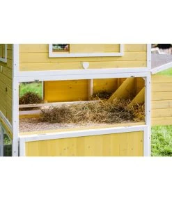 Dehner Hühnerstall Happy Farm Miami, Gelb, Ca. B337/H158,5/T145,8 Cm -Garten & Außenbereich 6897169 WE DE 005 DehnerMarkenqualitaetHuehnerstallMiami