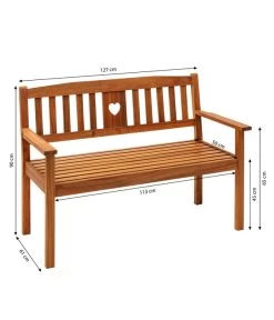 Dehner Bank Heart 5 Dehner Bank Heart -Garten & Außenbereich 6897763 WE BG 001 2SitzerBankHeart
