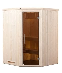 Weka Ecksauna Kiruna Mit Glastür, Inkl. Bio-Ofen