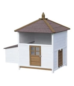 Dehner Hühnerstall Florenz, Weiß/braun, Ca. B122,3/H120,7/T91,7 Cm