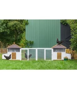 Dehner Hühnerstall Florenz, Weiß/braun, Ca. B122,3/H120,7/T91,7 Cm -Garten & Außenbereich 6919625 6919609 6919617 WE MO 001 DehnerMarkenqualitaetHuehnerstallFlorenzFreigehege