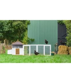 Dehner Hühnerstall Florenz, Weiß/braun, Ca. B122,3/H120,7/T91,7 Cm -Garten & Außenbereich 6919625 6919609 6919617 WE MO 006 DehnerMarkenqualitaetHuehnerstallFlorenzFreigehege
