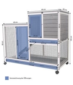 Dehner Lieblinge Nagerheim Janus, Ca. B120/H105/T60 Cm -Garten & Außenbereich 6932420 WE BG 001 DehnerLieblingeNagerheimIndoorJanus