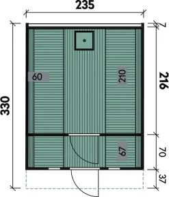 Wolff Finnhaus Saunafass 330 De Luxe Bausatz, Ca. B235/H242/T280 Cm -Garten & Außenbereich 6933998 WE DE 001 FinnhausSaunafass330
