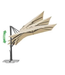 Schneider Ampelschirm Rhodos Smart, Quadratisch, Ca. B300/T300 Cm -Garten & Außenbereich 6953384 6953434 WE IG 003 SchneiderAmpelschirmRhodosSmart