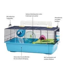 SAVIC Nagerheim Sky Metro, Blau, Ca. B80/H50/T50 Cm -Garten & Außenbereich 6980668 WE IG 003 SavicNKHamsterSky