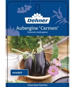 Dehner Gourmet Garten Aubergine, Veredelt -Garten & Außenbereich 8830051 GGAubergineCarmen Etikett 1